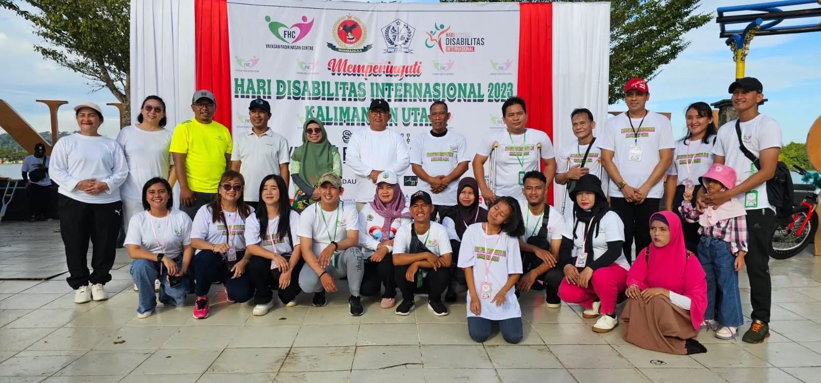 Bupati Bulungan saat menghadiri Peringatan Hari Disabilitas Internasional, di Tepian Sungai Kayan, Minggu (10/12/2023)