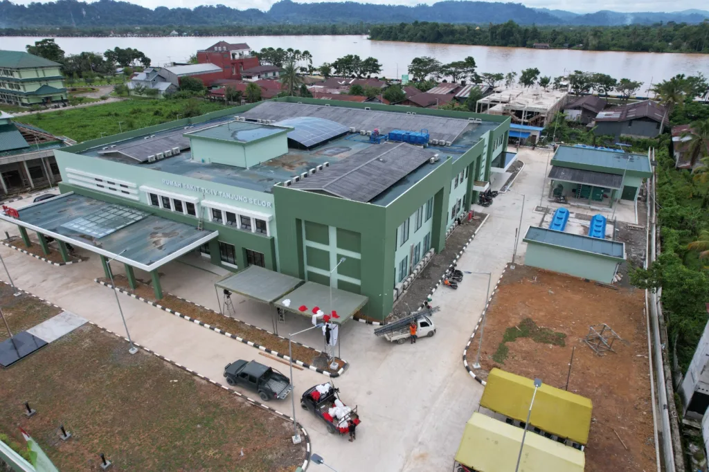 DIRESMIKAN: Rumah Sakit Tingkat IV Abdul Rais Fatah di area Markas Komando Resor Militer (Korem) 092/Maharajalila, Tanjung Selor, Kabupaten Bulungan, resmi dibuka oleh Presiden Joko Widodo secara virtual pada, Senin (19/2/2024) Foto:HMS Korem untuk/tanjungnews.com