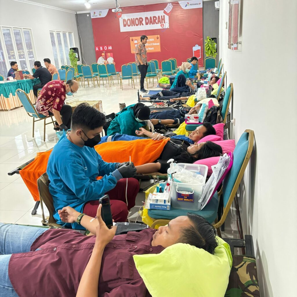 DONOR DARAH : RSUD dr. H. Jusuf SK menggelar donor darah bersama BUMN dan swasta, Rabu (21/8/2024).