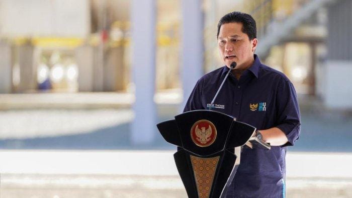 MENTERI BUMN - Menteri BUMN, Erick Thohir bersama jajaran Pertamina bakal dipanggil DPR-RI buntut kasus pertalite dioplos jadi pertamax. Foto:INT