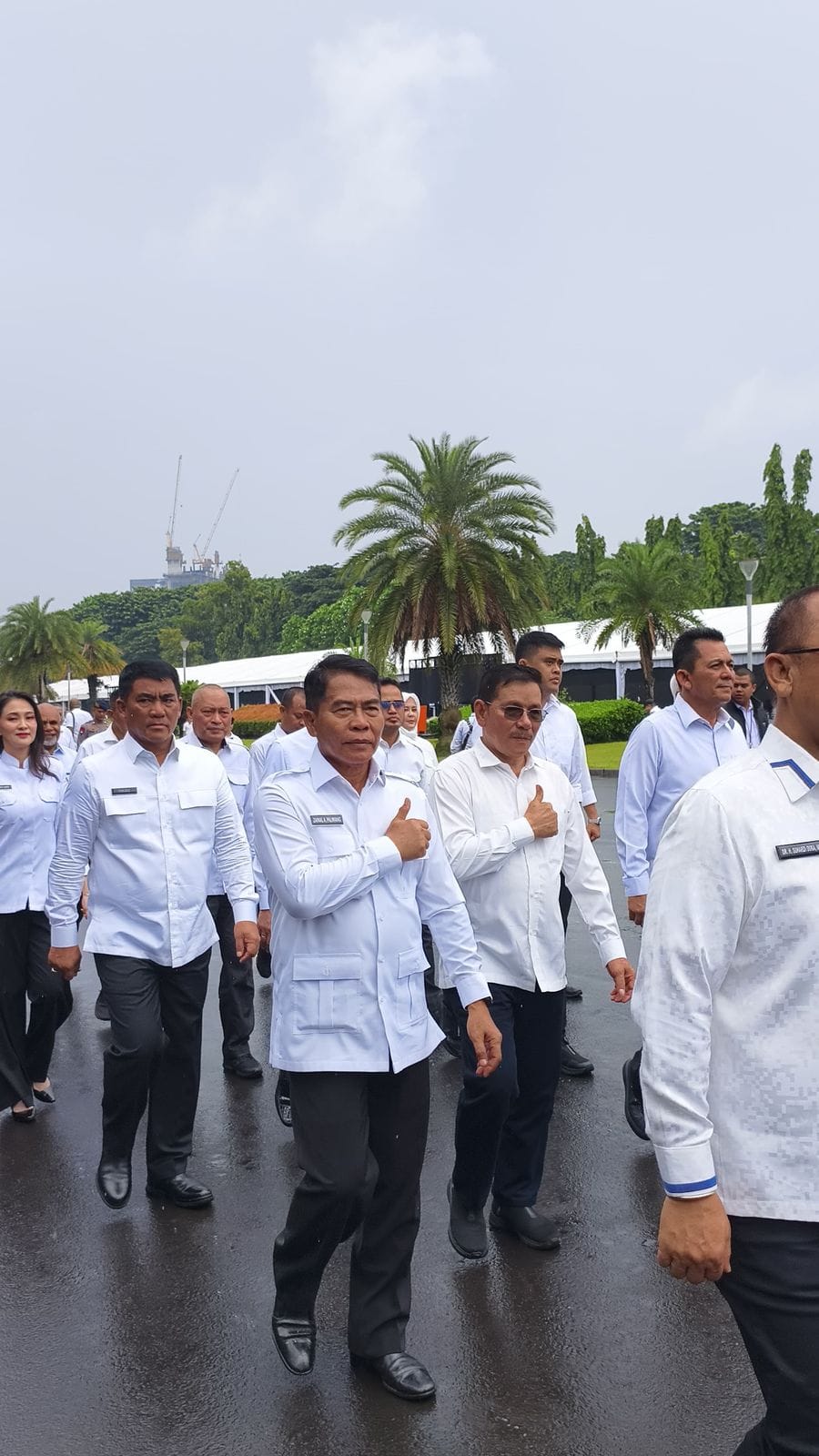 GLADI BERSIH : Gubernur dan Wakil Gubernur Kaltara terpilih, H Zainal A Paliwang - Ingkong Ala mengikuti rangkaian gladi bersih pelantikan kepala daerah di Jakarta, Rabu (19/2/2025).