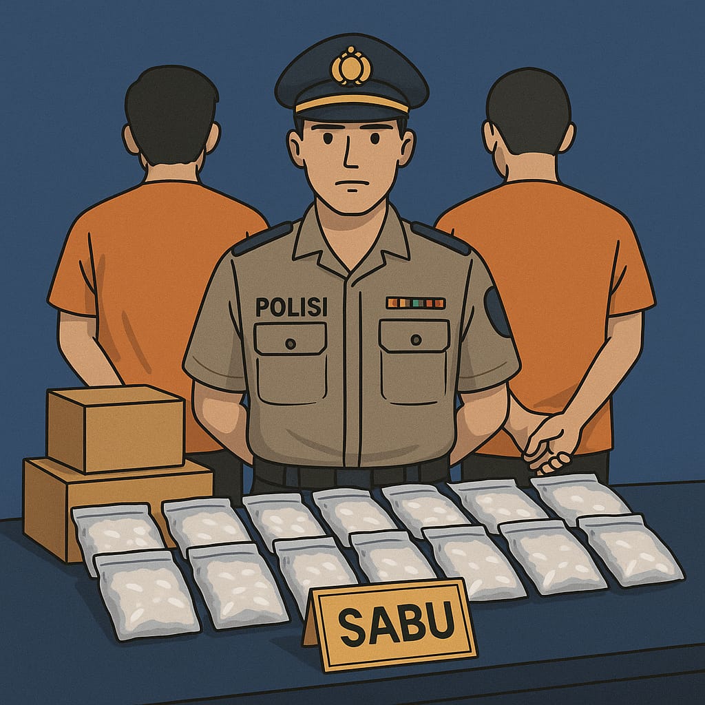 Ilustrasi Pengungkapan Barang Bukti Sabu (Tanjungnews.com)