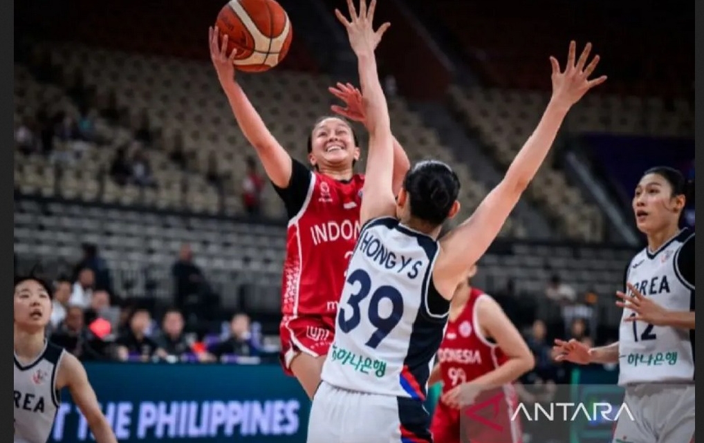 Timnas Bola Basket Putri Indonesia kalah dari Korea Selatan dengan skor akhir 62-95 di laga terakhir fase Grup A FIBA Women's Asia Cup Division A 2025 di Shenzhen, China, Rabu (16/7/2025). ANTARA/HO-Perbasi/aa.