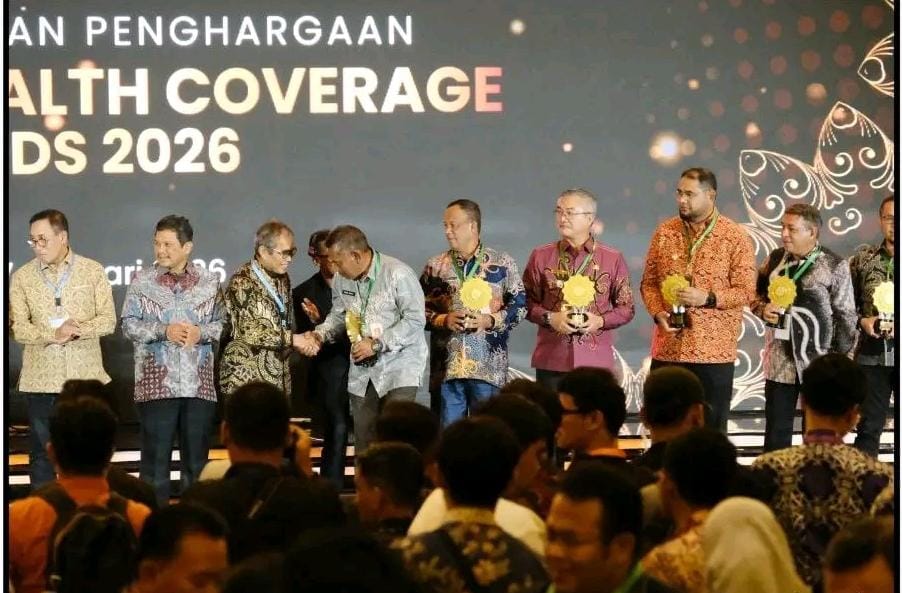 TERIMA PENGHARGAAN: Pemerintah Kabupaten Malinau menjadi satu-satunya pemerintah daerah di Provinsi Kalimantan Utara yang meraih Universal Health Coverage (UHC) Award 2026 kategori Utama: Sumber Foto: erik-pijar