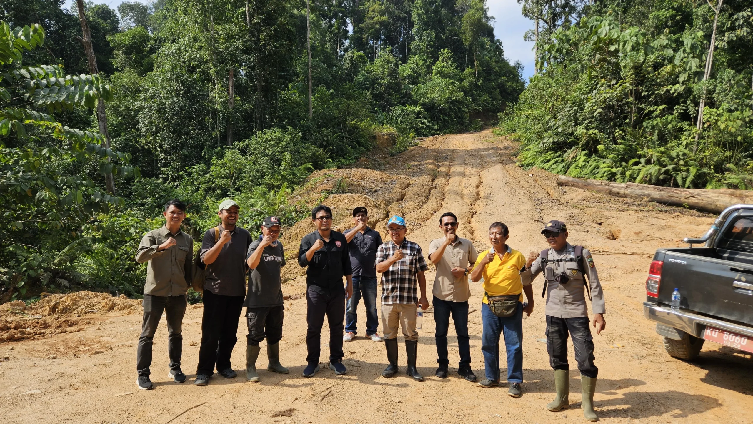 CEK LAPANGAN: Tim Batas Kabupaten Bulungan memfokuskan penanganan pada area sengketa antara Desa Terindak dan Desa Bunau.